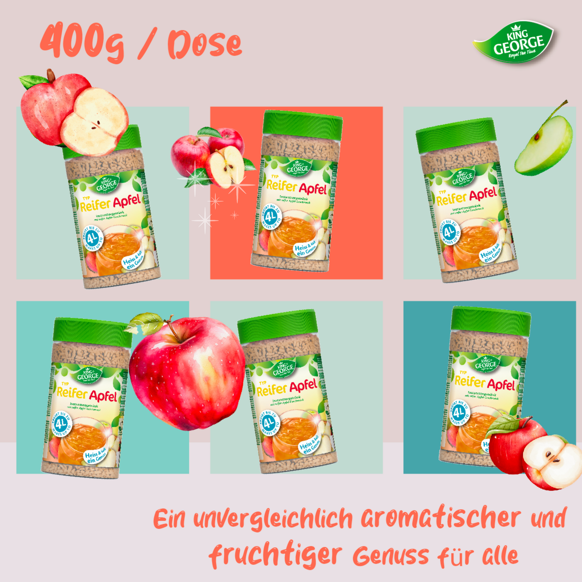 KING GEORGE reifer Apfel 400g - 12er Pack