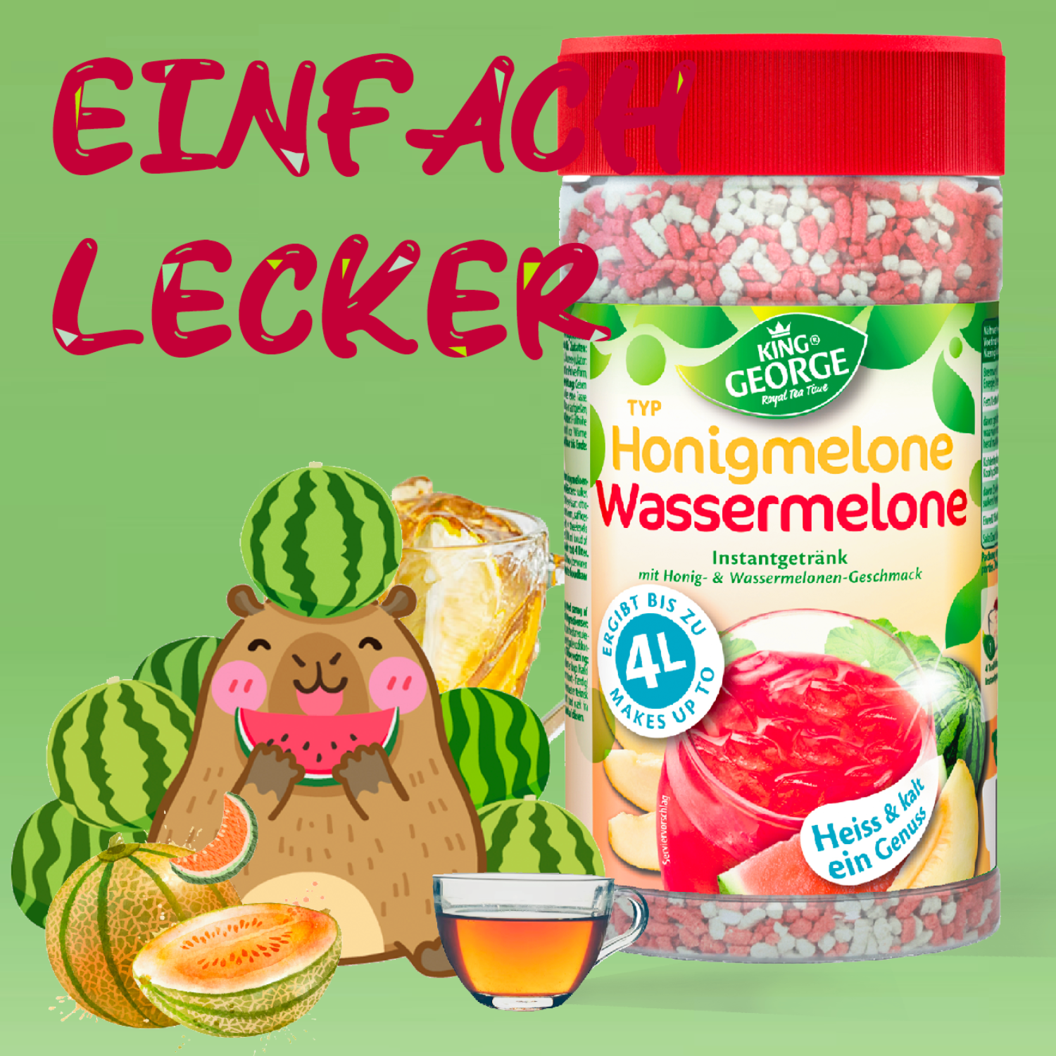 KING GEORGE Honigmelone-Wassermelone 400g - 12er Pack