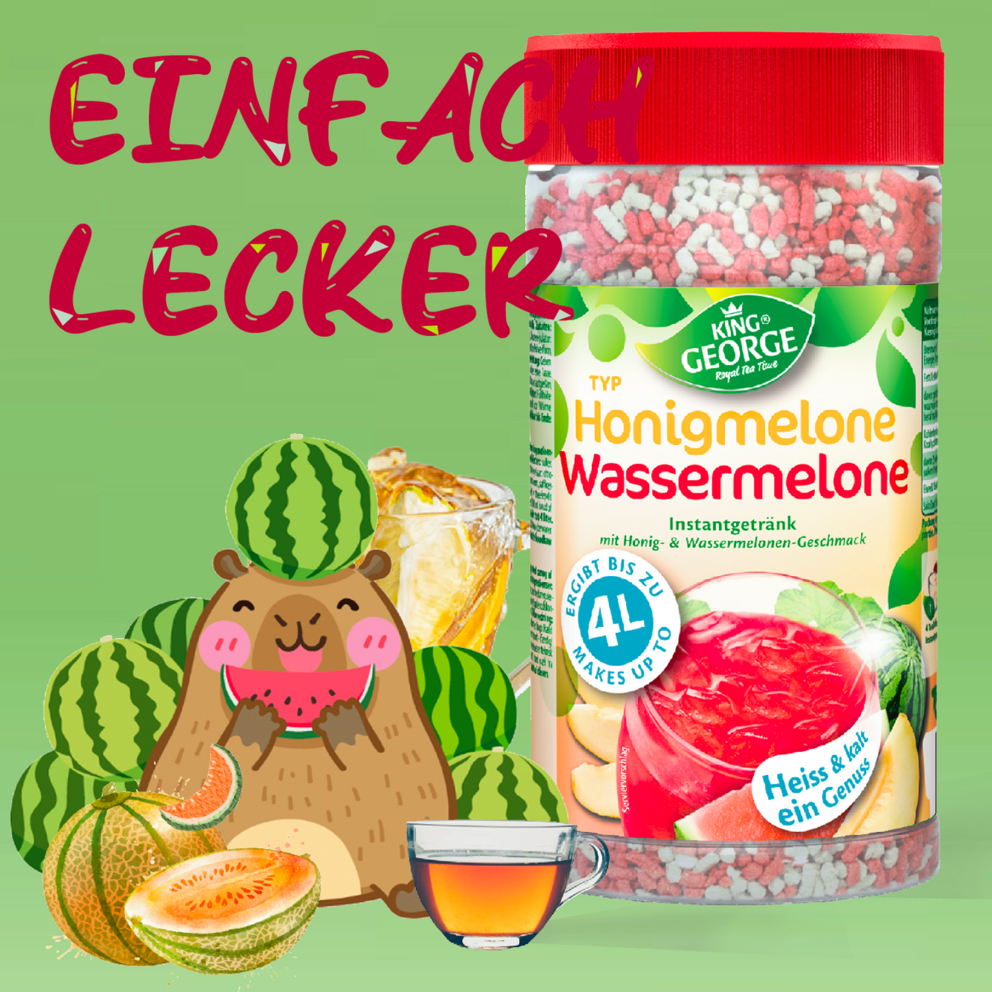 KING GEORGE Honigmelone-Wassermelone 400g