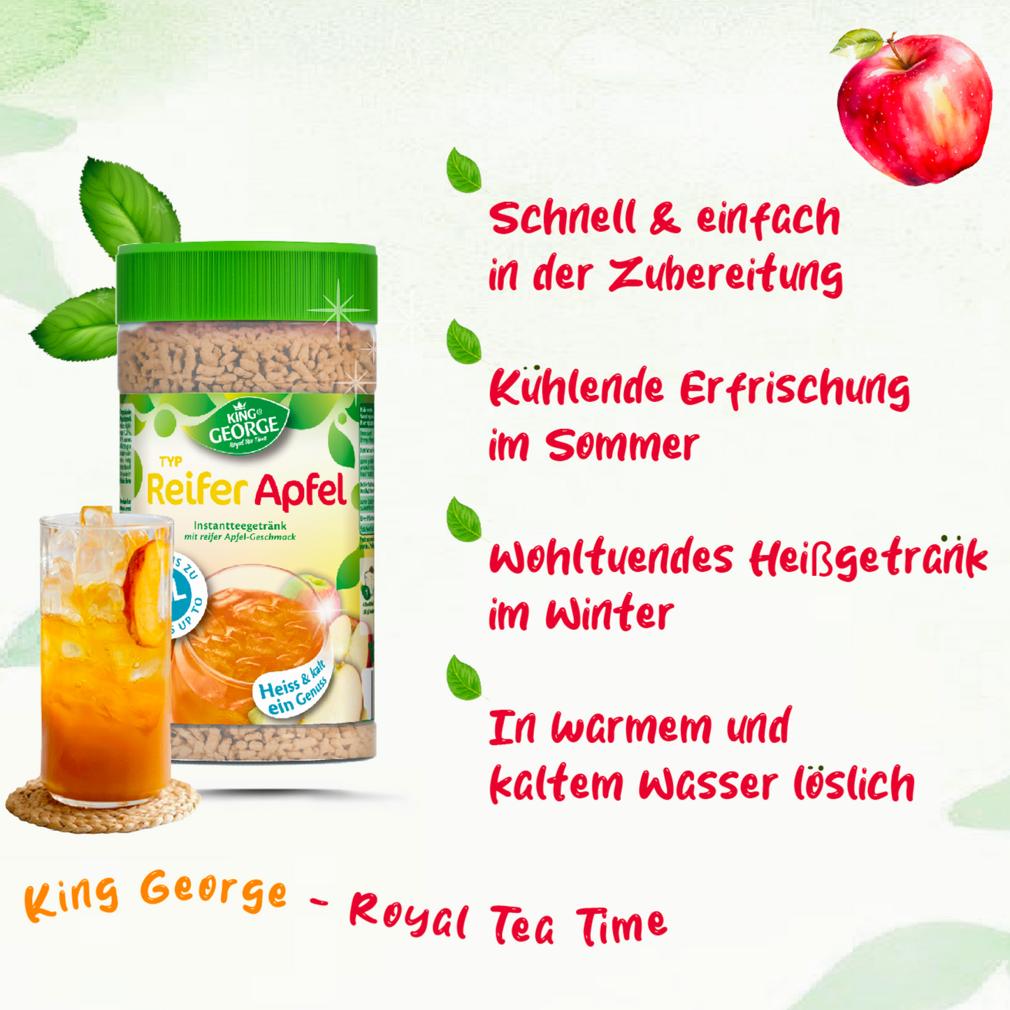 KING GEORGE reifer Apfel 400g - 12er Pack