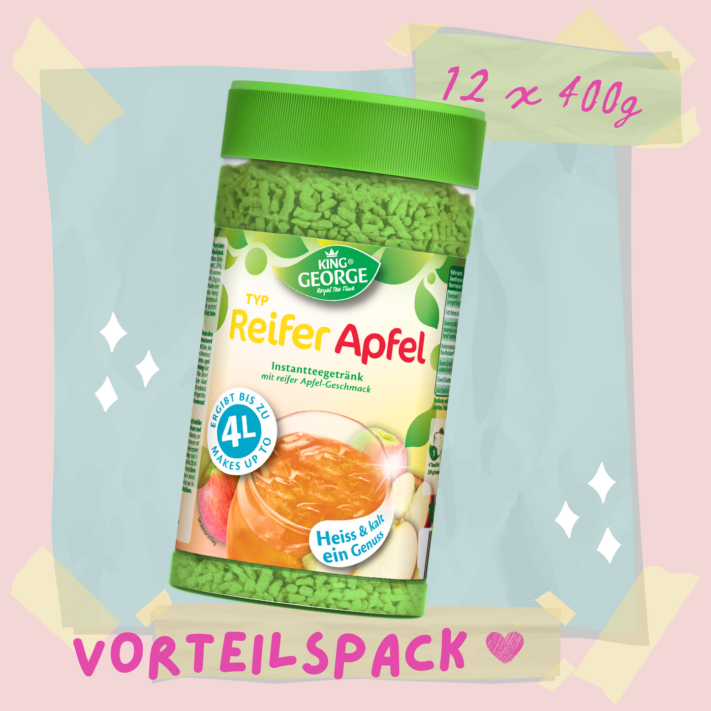 KING GEORGE reifer Apfel 400g - 12er Pack
