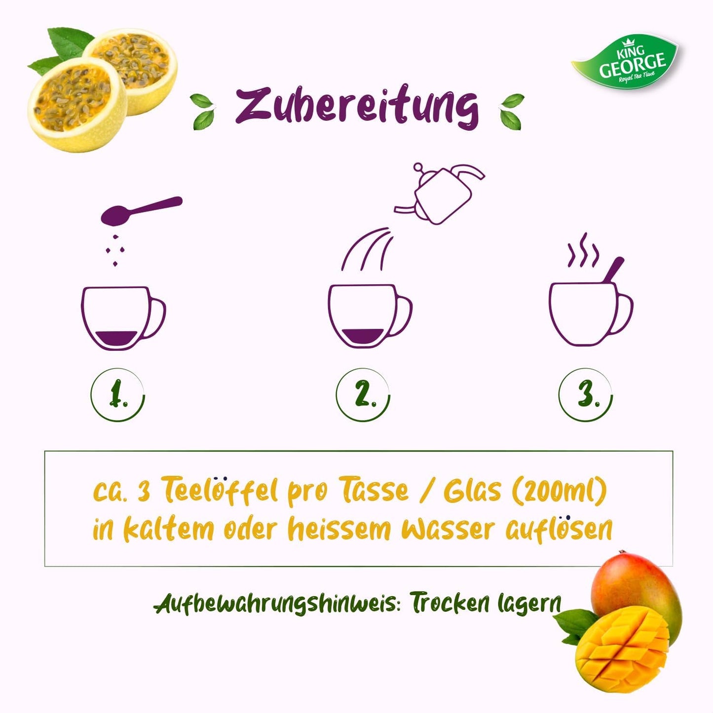 KING GEORGE Mango Maracuja 400g