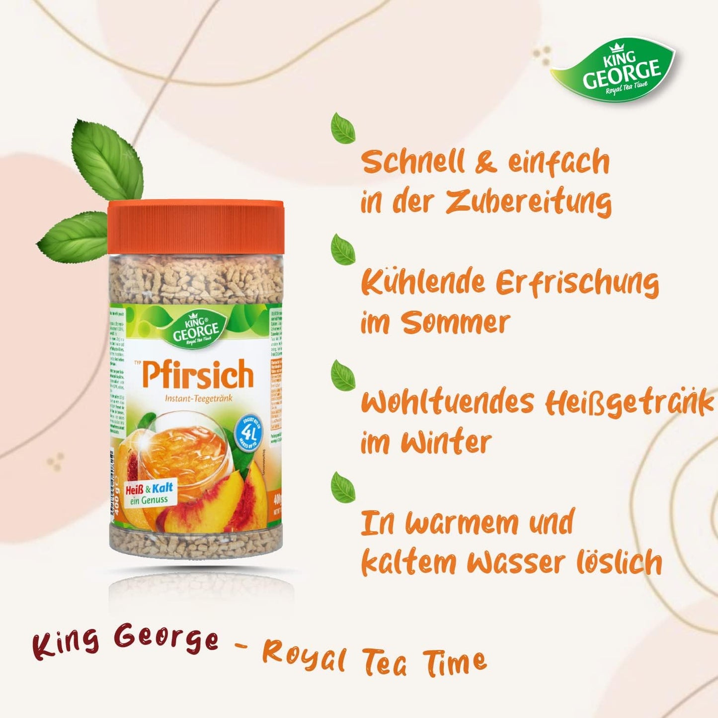 KING GEORGE Pfirsich 400g