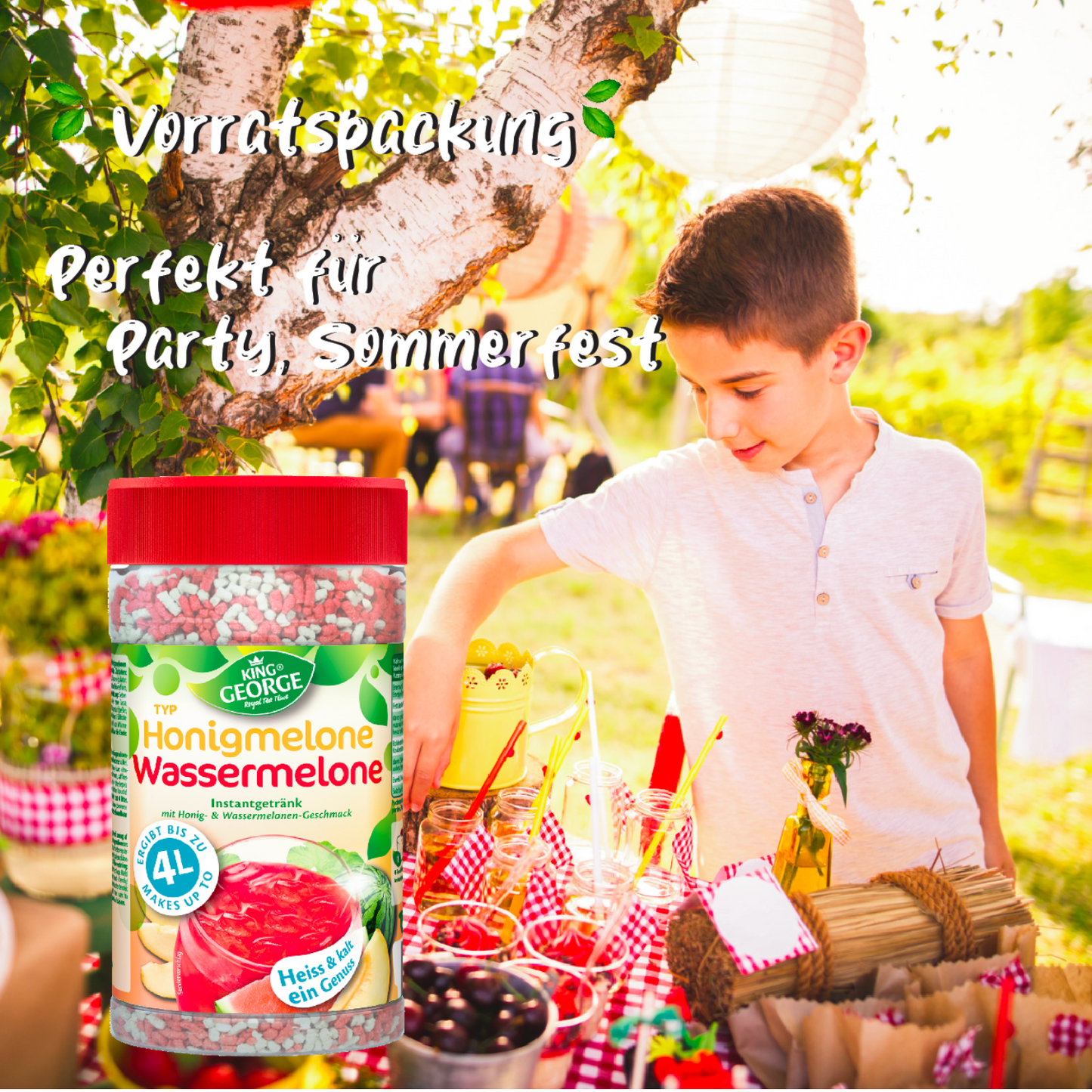 KING GEORGE Honigmelone-Wassermelone 400g - 12er Pack