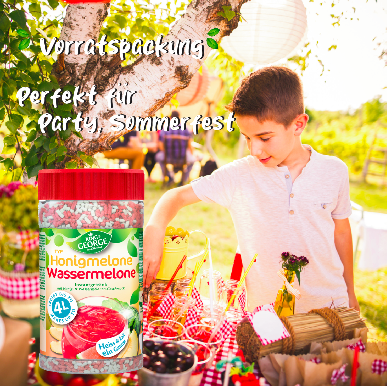 KING GEORGE Honigmelone-Wassermelone 400g - 12er Pack