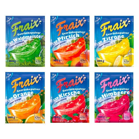 Special Edition: FRAIX Getränkepulver 6 Sorte Mixed (30er Pack x 100g) Vorteilspack