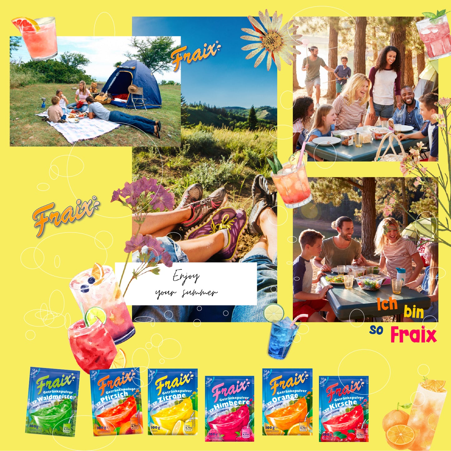 Special Edition: FRAIX Getränkepulver 6 Sorte Mixed (150er Pack x 100g)